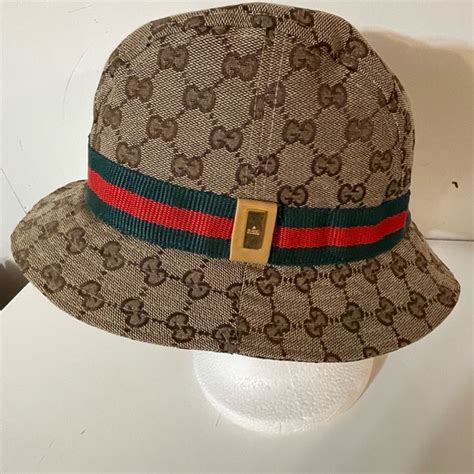 gucci bucket hat with straps|gucci bucket hat used.